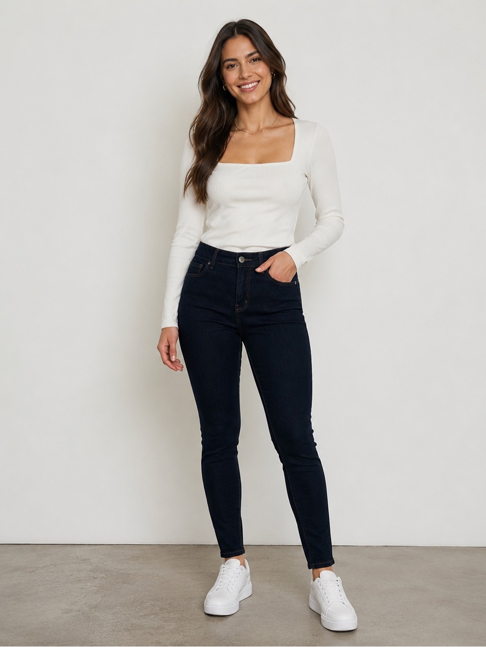 NWOT Dark Wash Skinny High Rise Jeans